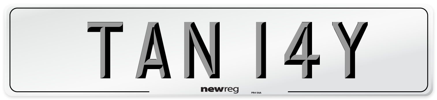 TAN 14Y Number Plate from New Reg